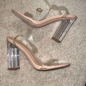 Nude Clear Heels